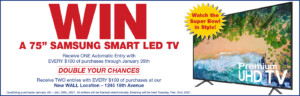 Win A Free 75 Samsung Smart LED TV
